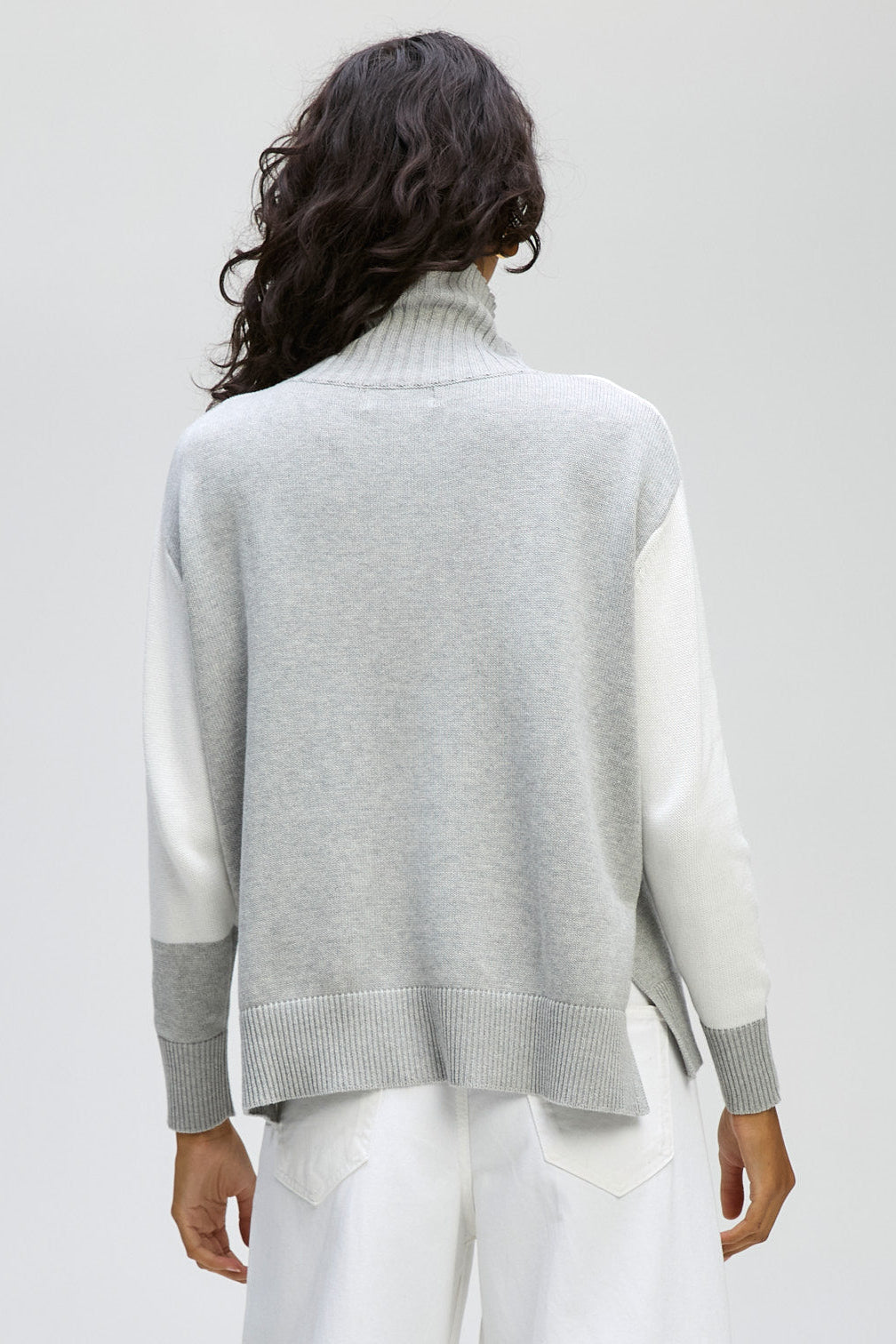 LD & CO SPOT ON ROLL NECK - GREY MARLE