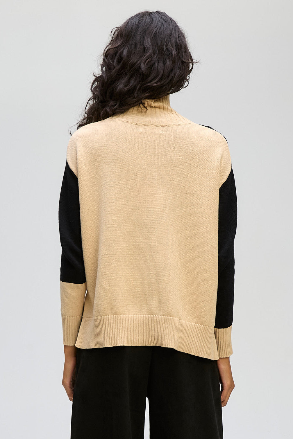 LD & CO SPOT ON ROLL NECK - TAUPE - THE VOGUE STORE