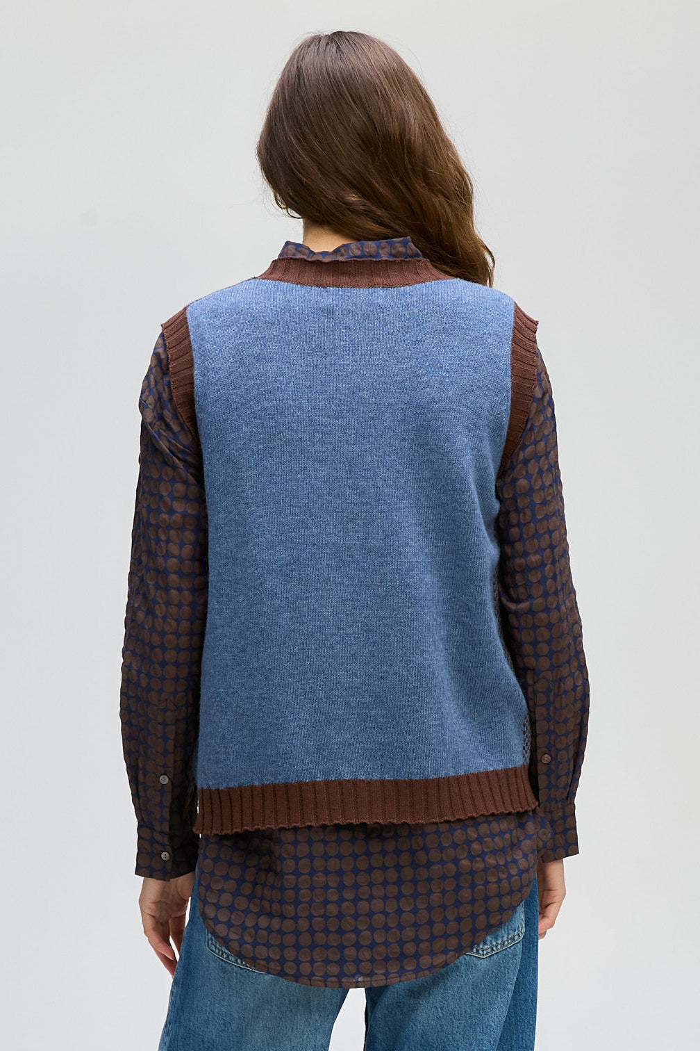 LD & CO POKER DOT SHIRT - COCOA SPOT - THE VOGUE STORE