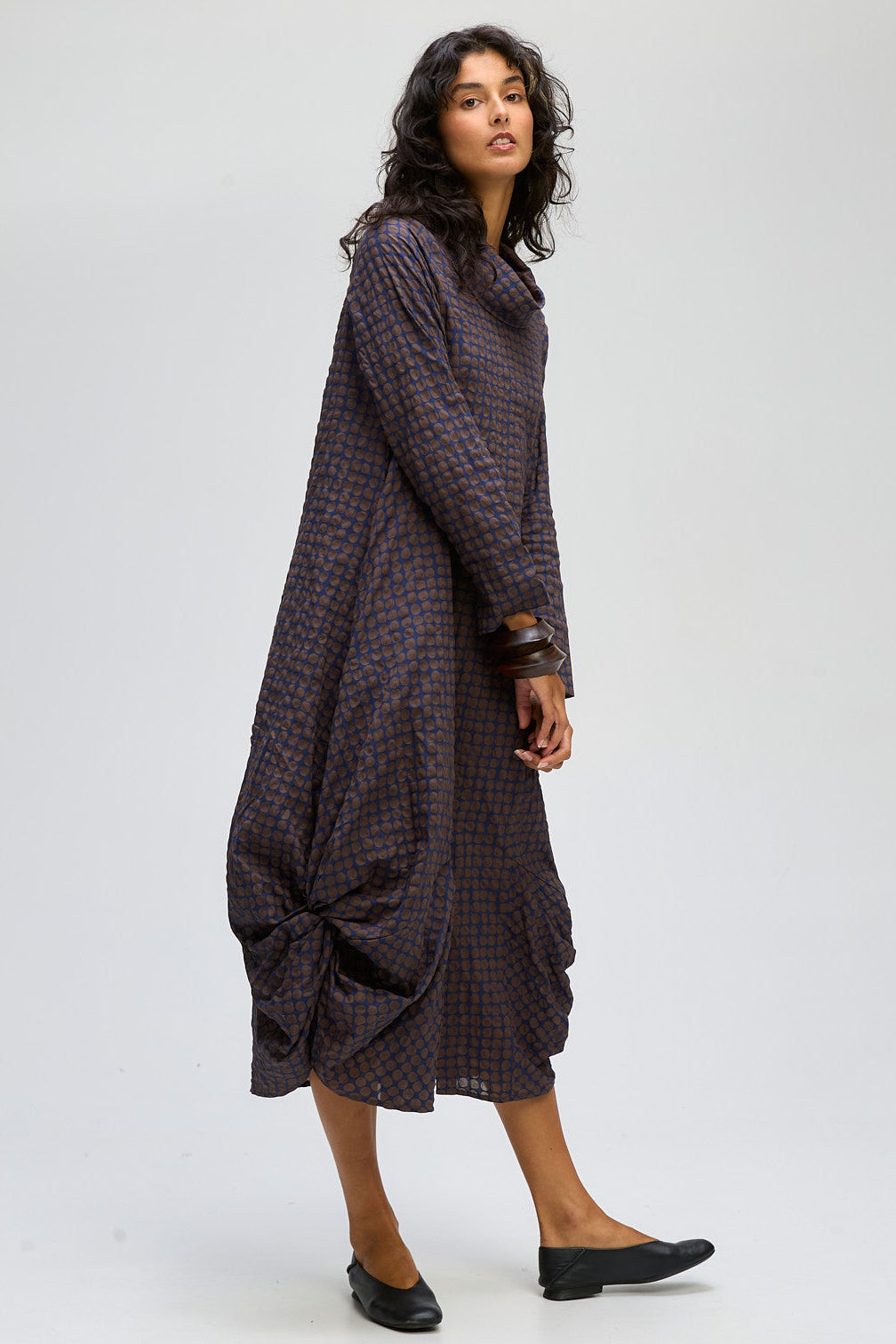 LD & CO POKER DOT DRESS - COCOA SPOT - THE VOGUE STORE