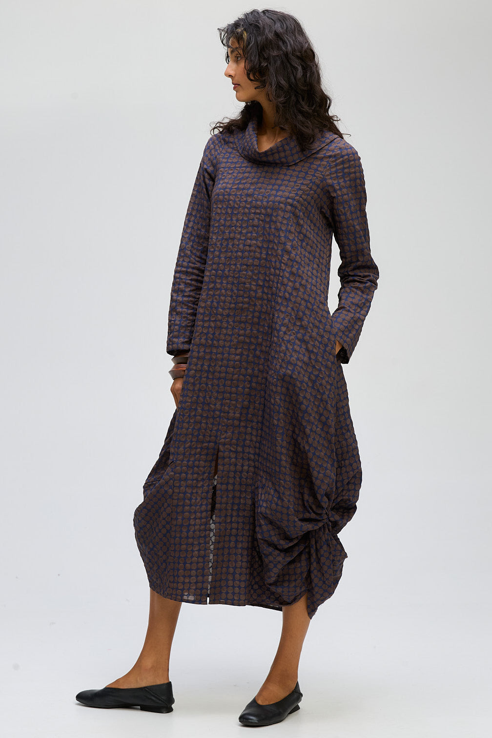 LD & CO POKER DOT DRESS - COCOA SPOT - THE VOGUE STORE