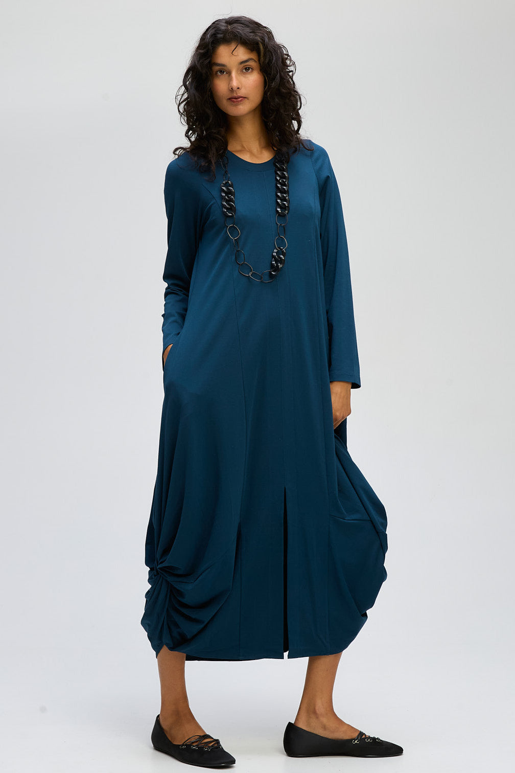 LD & CO  ESSENTIAL DRESS - PETROL - THE VOGUE STORE