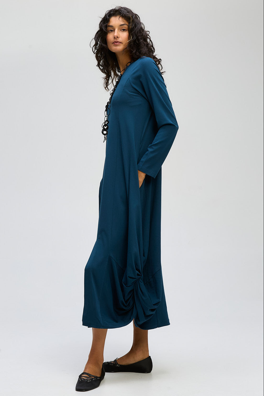 LD & CO  ESSENTIAL DRESS - PETROL - THE VOGUE STORE