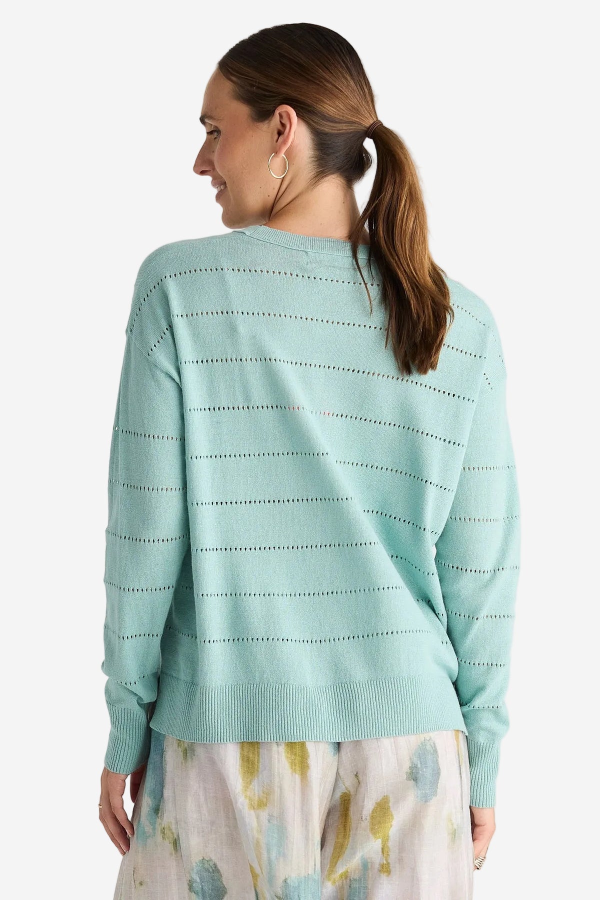 LD & CO TEXTURED LINEN JUMPER - ICED - THE VOGUE STORE