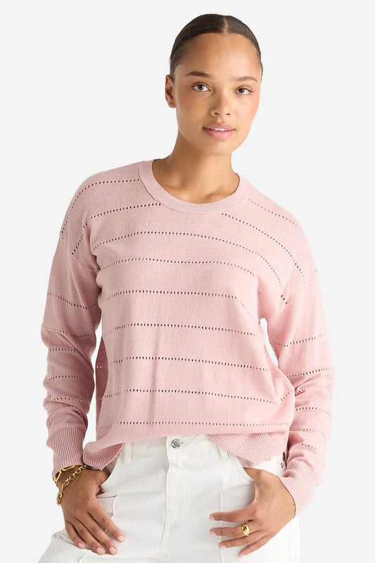 LD & CO TEXTURED LINEN JUMPER - ROSE - THE VOGUE STORE