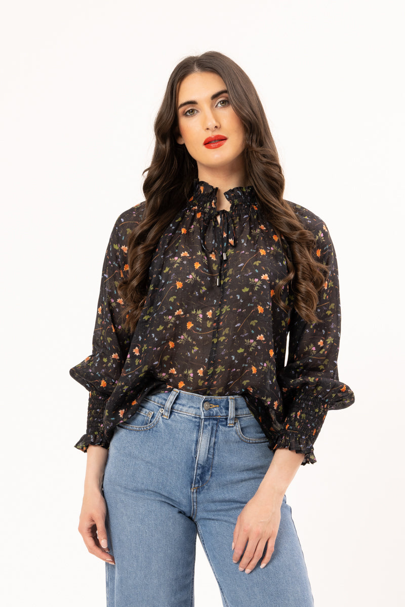 LEILA + LUCA ENCOURAGE TOP - FALLING FLORET - THE VOGUE STORE