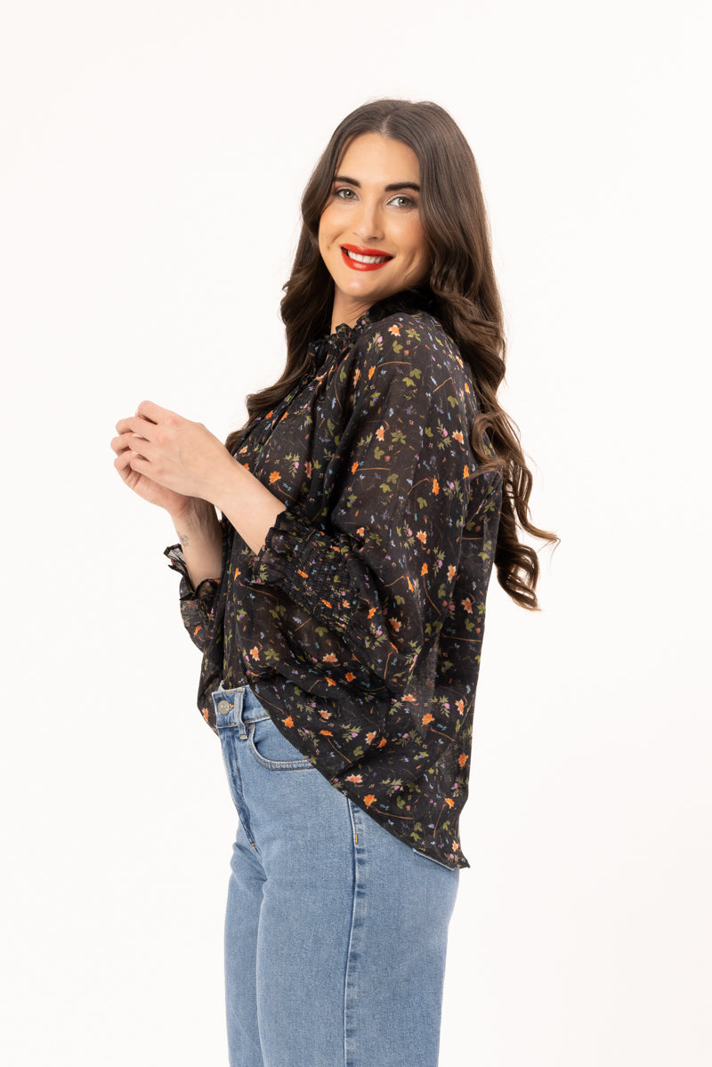 LEILA + LUCA ENCOURAGE TOP - FALLING FLORET - THE VOGUE STORE