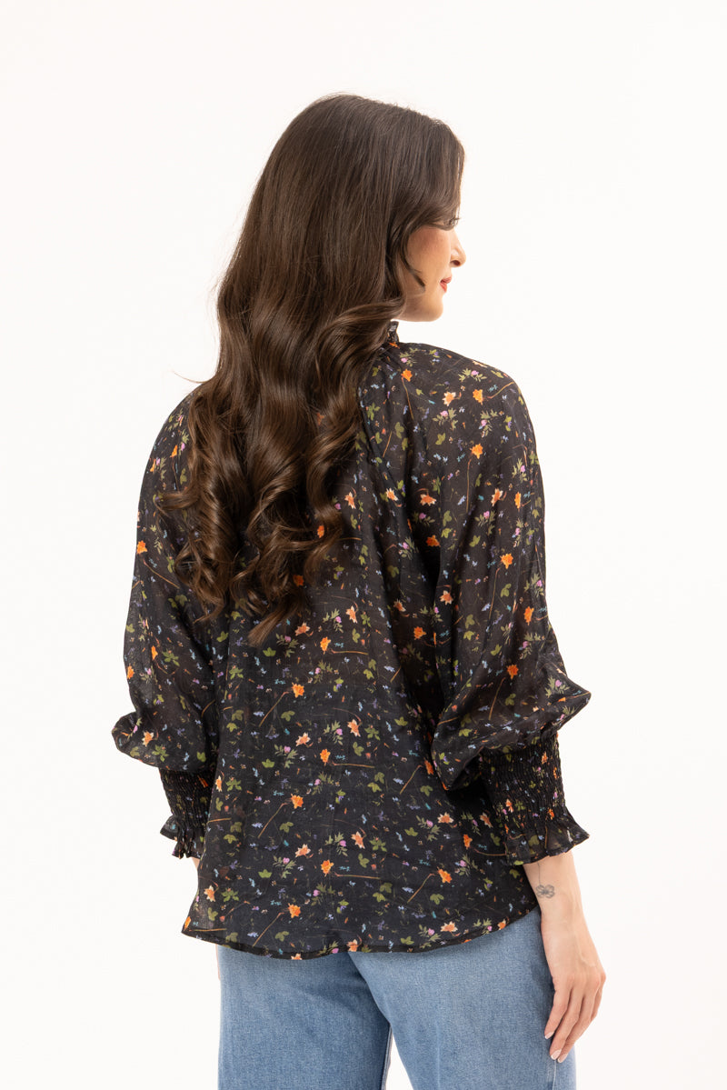 LEILA + LUCA ENCOURAGE TOP - FALLING FLORET - THE VOGUE STORE