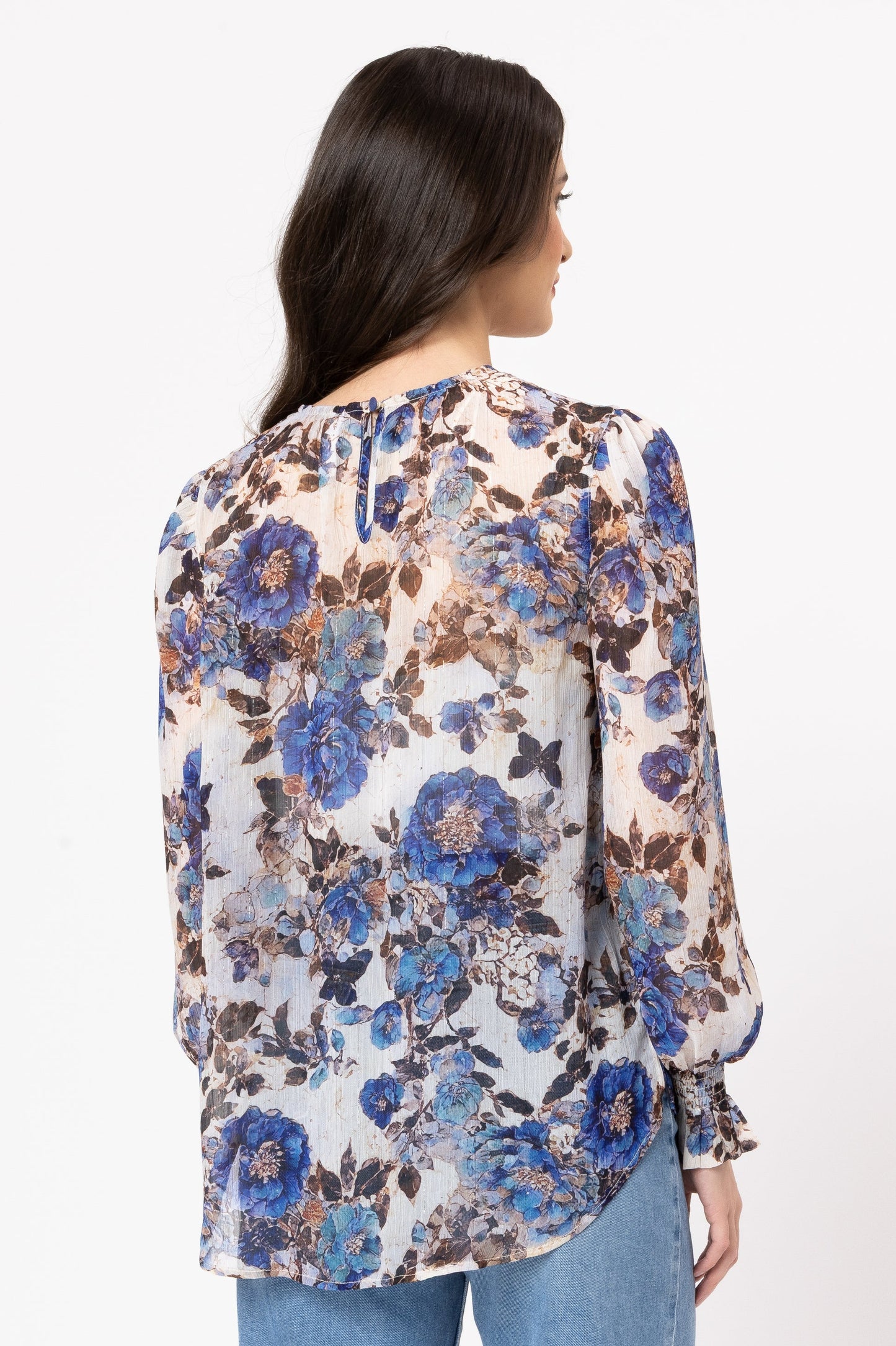 LEILA + LUCA NEW YORK TOP - AZURE CARNATION - THE VOGUE STORE