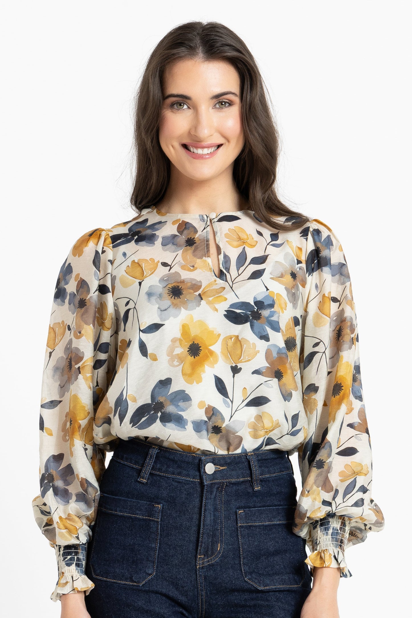 LEILA + LUCA HAVANA TOP - GOLDEN BLOOM - THE VOGUE STORE