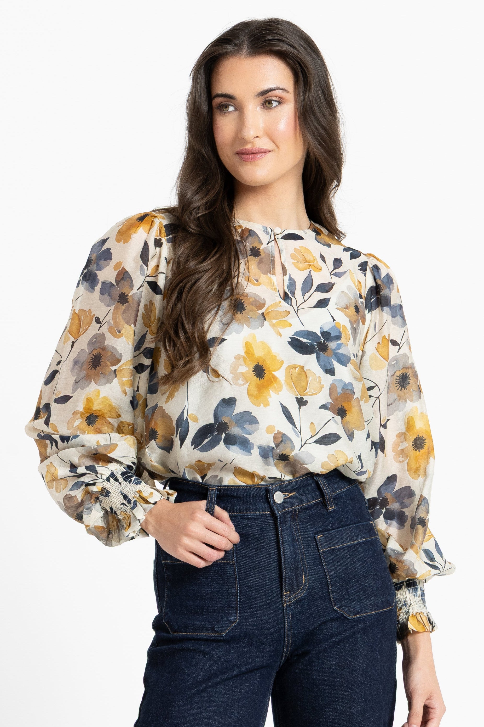 LEILA + LUCA HAVANA TOP - GOLDEN BLOOM - THE VOGUE STORE