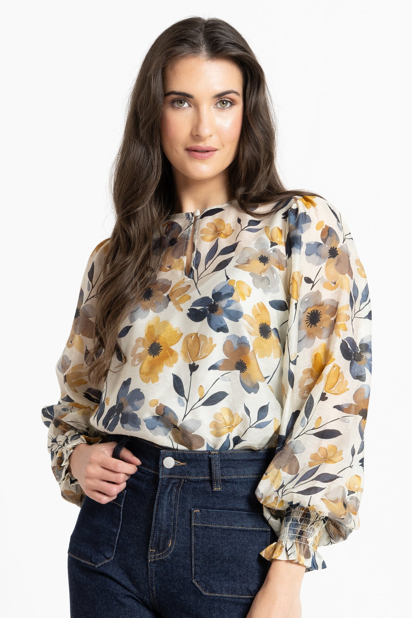 LEILA + LUCA HAVANA TOP - GOLDEN BLOOM - THE VOGUE STORE