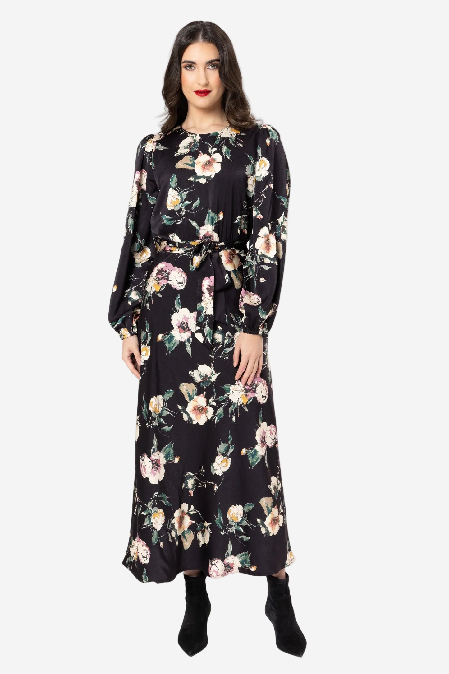 LEILA + LUCA MONACO DRESS - INK BLOOM - THE VOGUE STORE