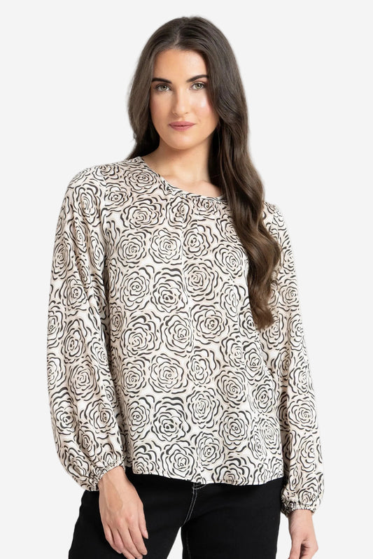 LEILA + LUCA RELIABLE TOP - NATURAL ROSE- THE VOGUE STORE