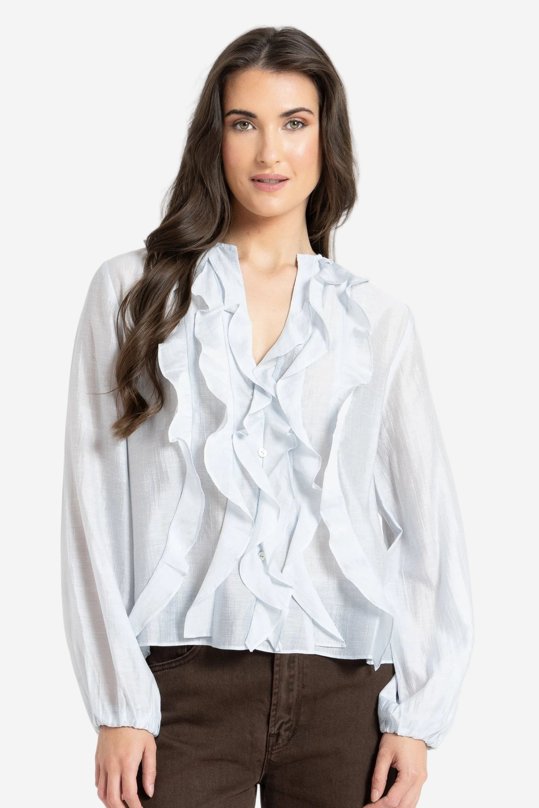 LEILA + LUCA ONCE UPON BLOUSE - ICE - THE VOGUE STORE 