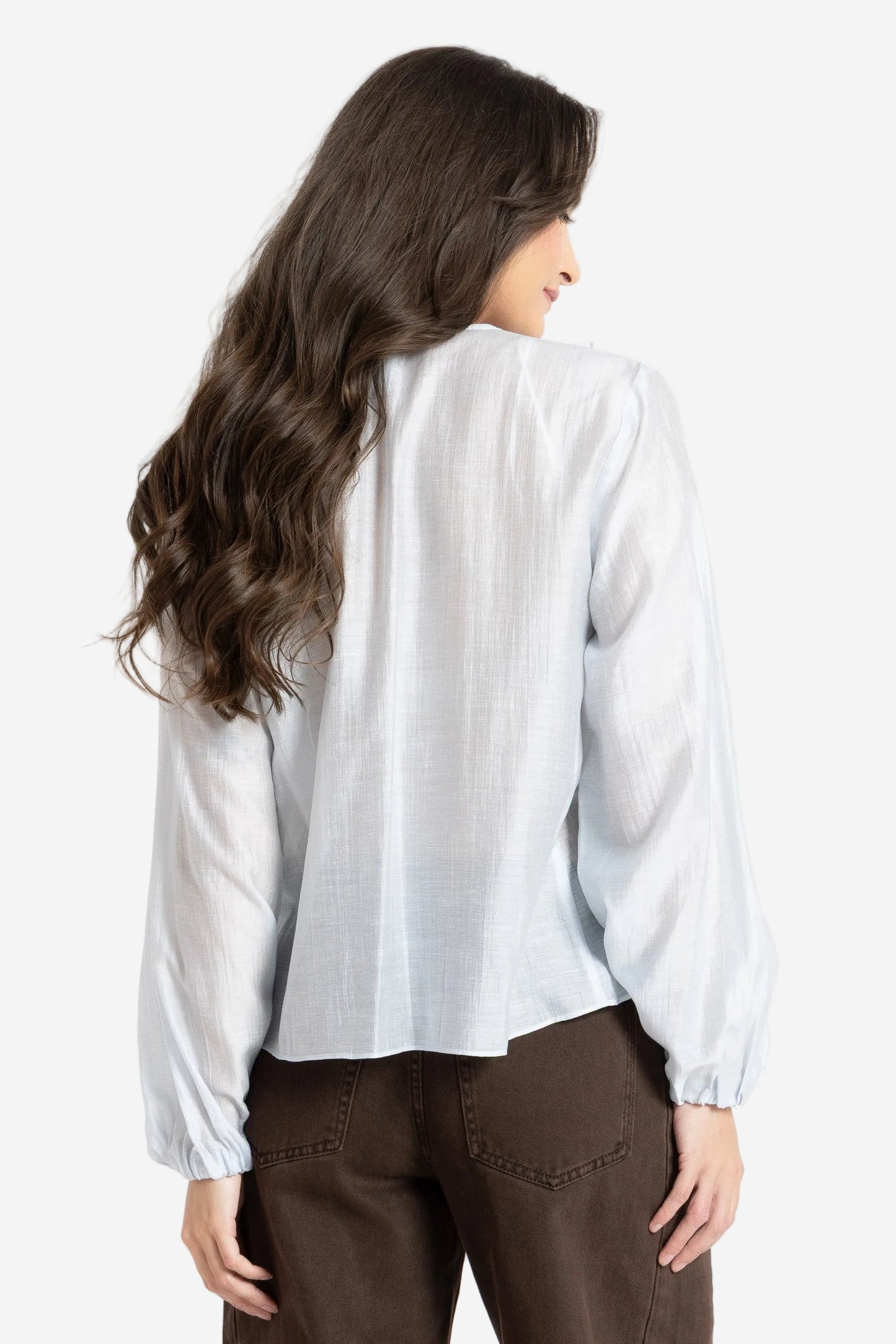 LEILA + LUCA ONCE UPON BLOUSE - ICE - THE VOGUE STORE 
