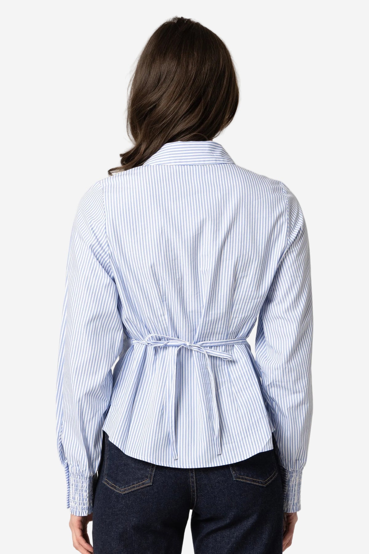 LEILA + LUCA SUCCESS SHIRT - SKY STRIPE - THE VOGUE STORE