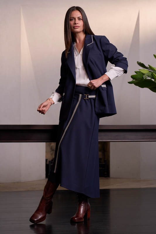 LOOBIES STORY BESPOKE SKIRT - INDIGO - THE VOGUE STORE