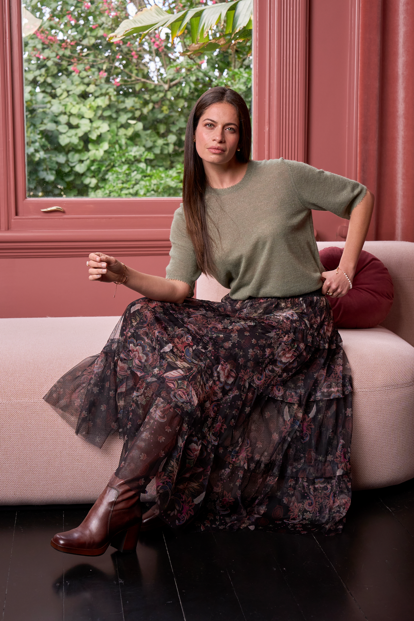 LOOBIE'S STORY ANTOINETTE SKIRT - BLACK - THE VOGUE STORE