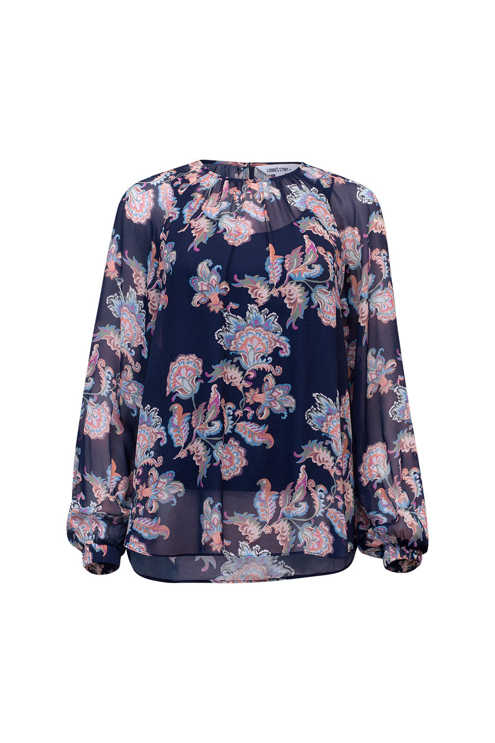 LOOBIES STORY CHELSEA TOP - INDIGO MULTI - THE VOGUE STORE