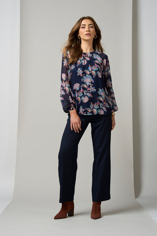 LOOBIES STORY CHELSEA TOP - INDIGO MULTI - THE VOGUE STORE
