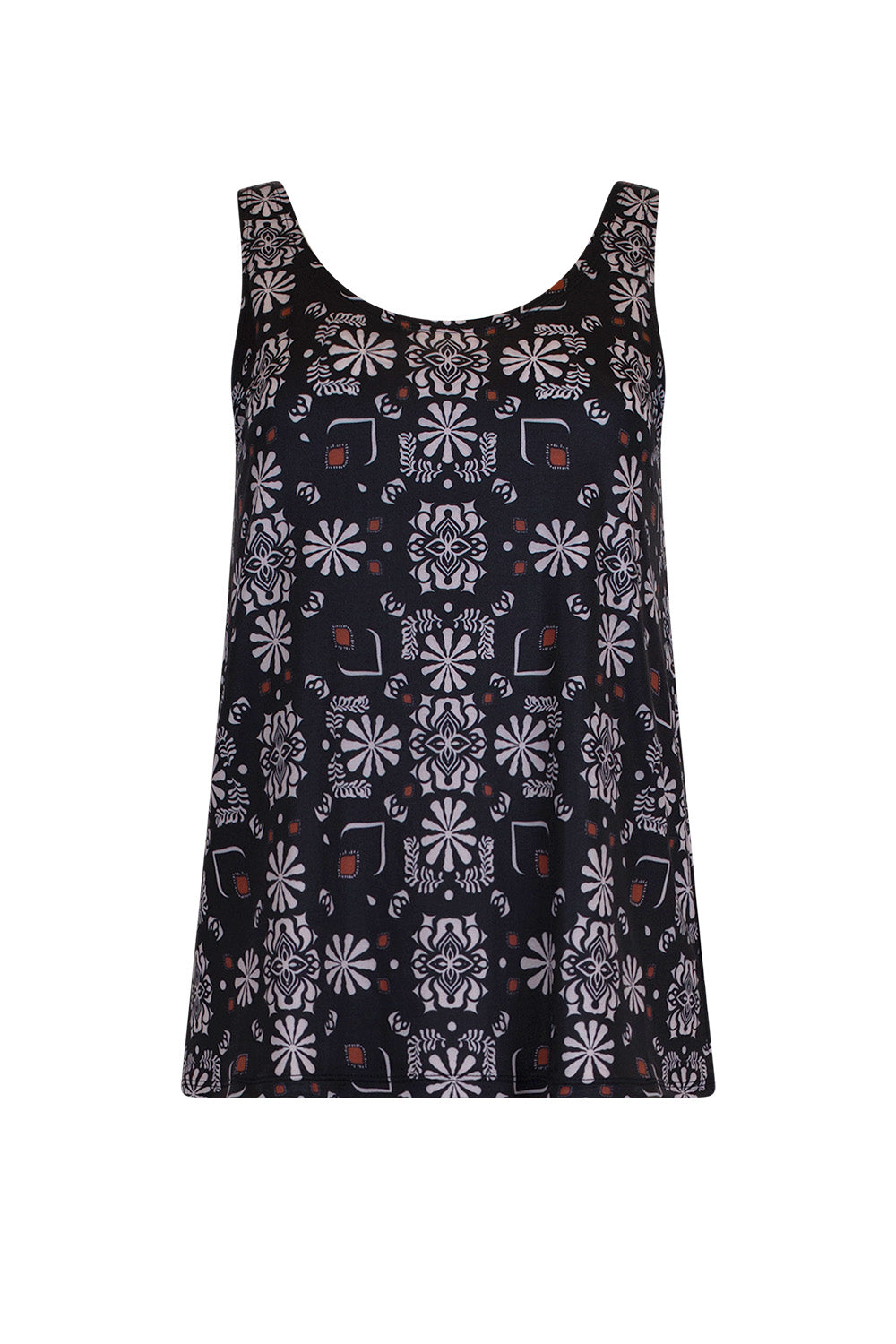 LOOBIES STORY THEODORA BLOUSE - BLACK MULTI - THE VOGUE STORE
