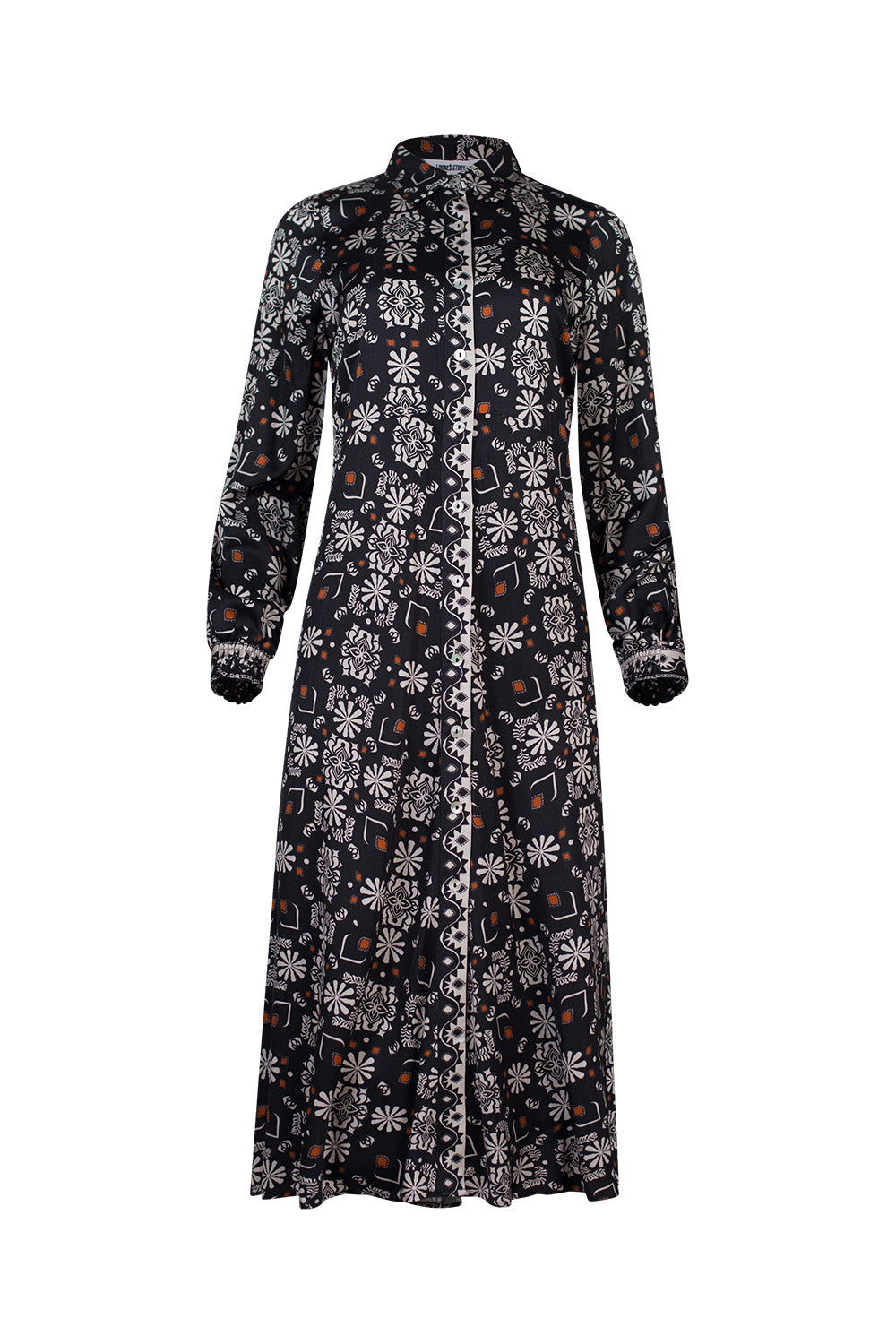 LOOBIES STORY THEODORA DRESS - BLACK MULTI - THE VOGUE STORE