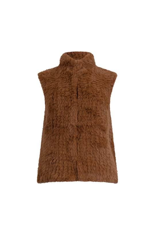 LOOBIES STORY WINTOUR GILET - TAN - THE VOGUE STORE
