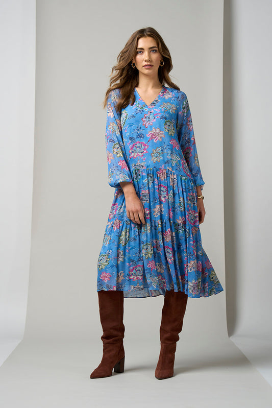 LOOBIES STORY MAYFAIR DRESS - WEDGEWOOD BLUE - THE VOGUE STORE