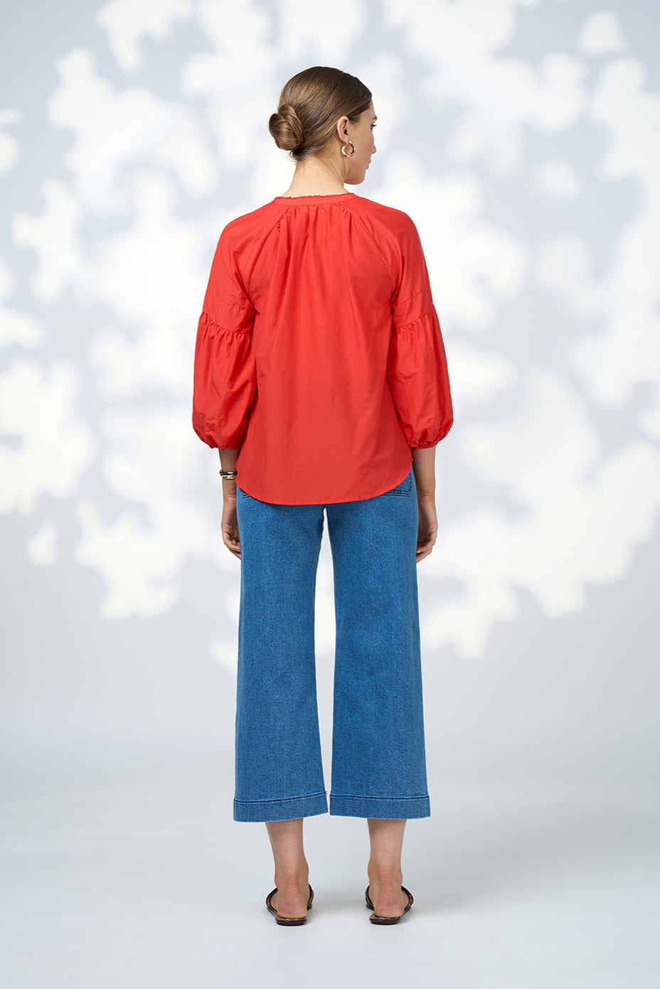 LOOBIES STORY GAIA BLOUSE - BLOOD ORANGE - THE VOGUE STORE
