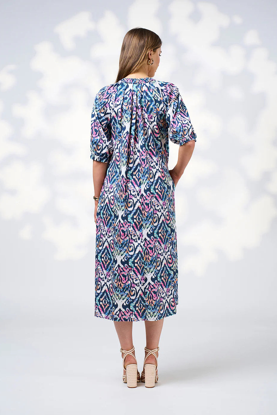 LOOBIES STORY GYPSET MIDI DRESS - WHITE MULTI