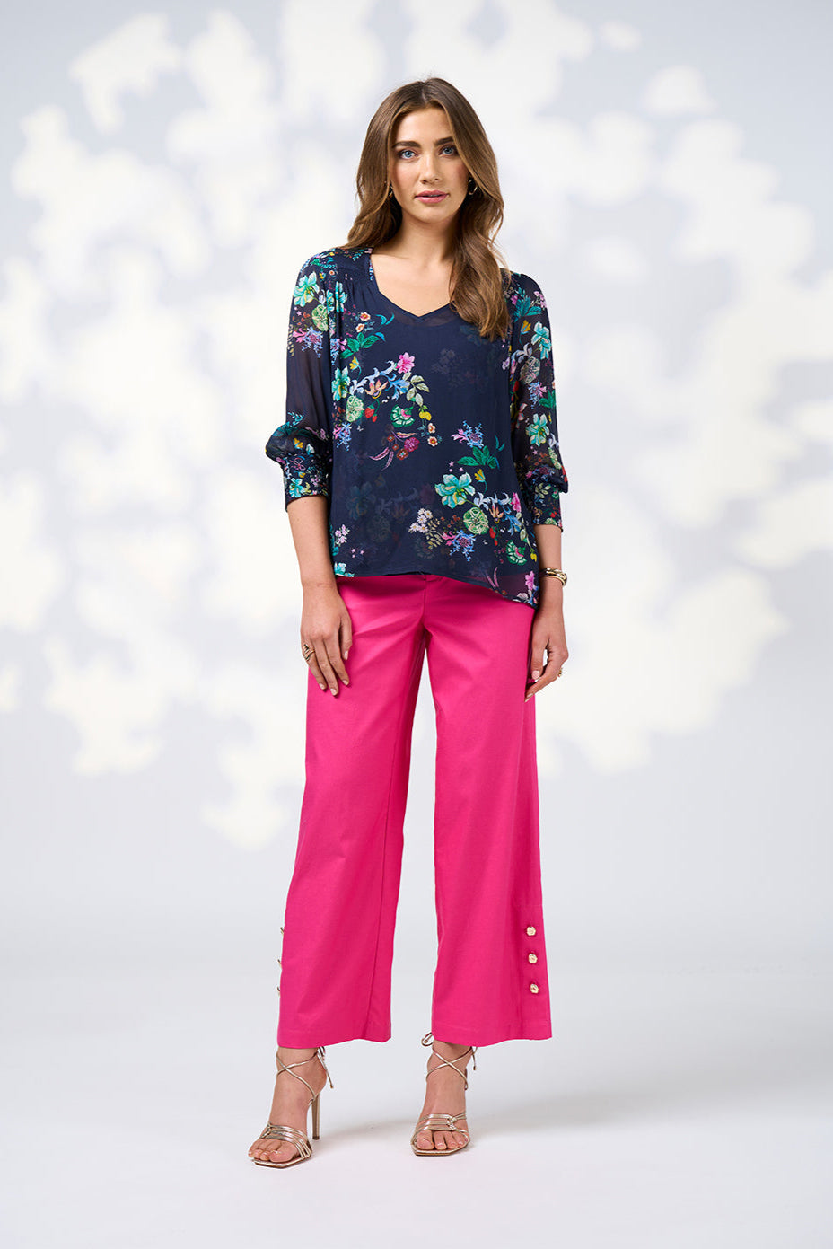 LOOBIES STORY LA BOHEME TOP - INDIGO MULTI - THE VOGUE STORE
