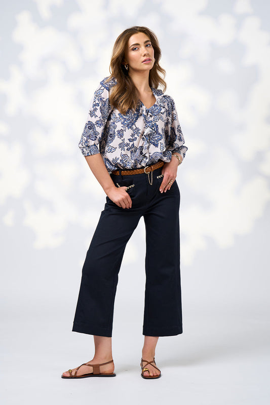 LOOBIES STORY INDIE BLOUSE - BONE MULTI - THE VOGUE STORE