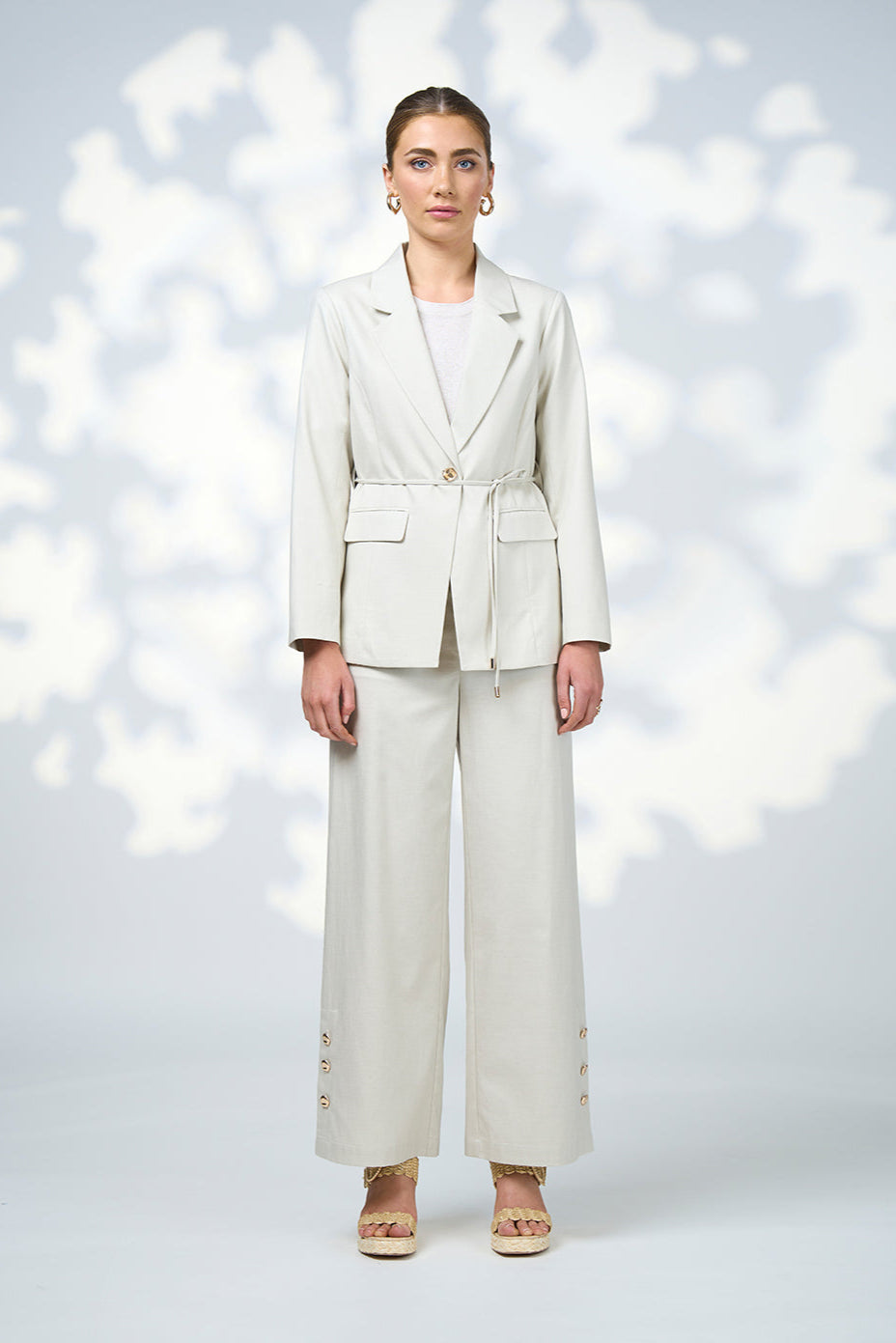 LOOBIES STORY WILLA BLAZER - STONE - THE VOGUE STORE