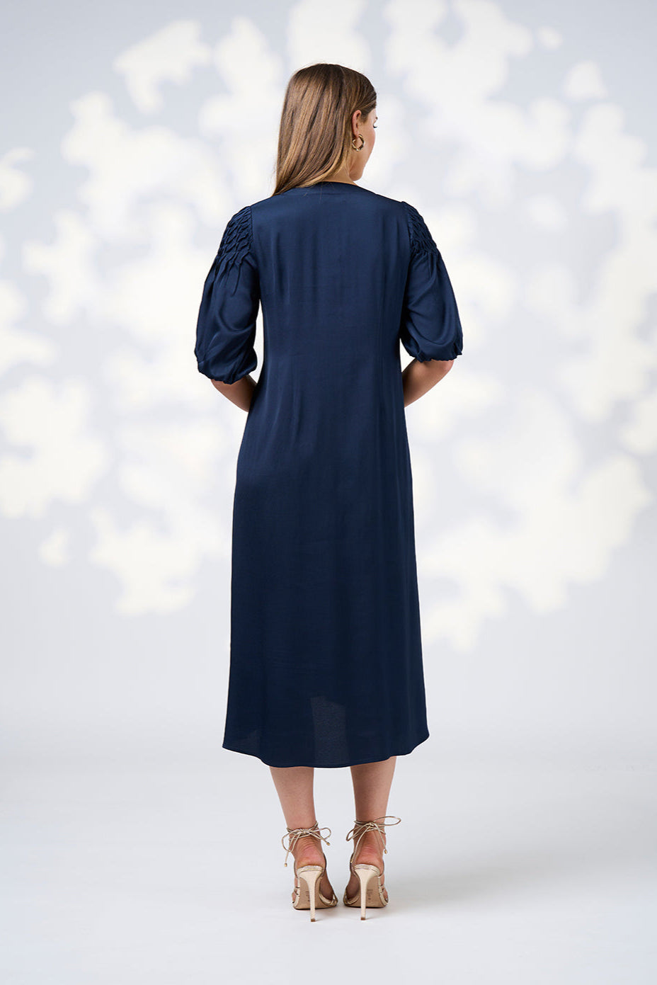 LOOBIES STORY JADA MIDI DRESS - INDIGO - THE VOGUE STORE