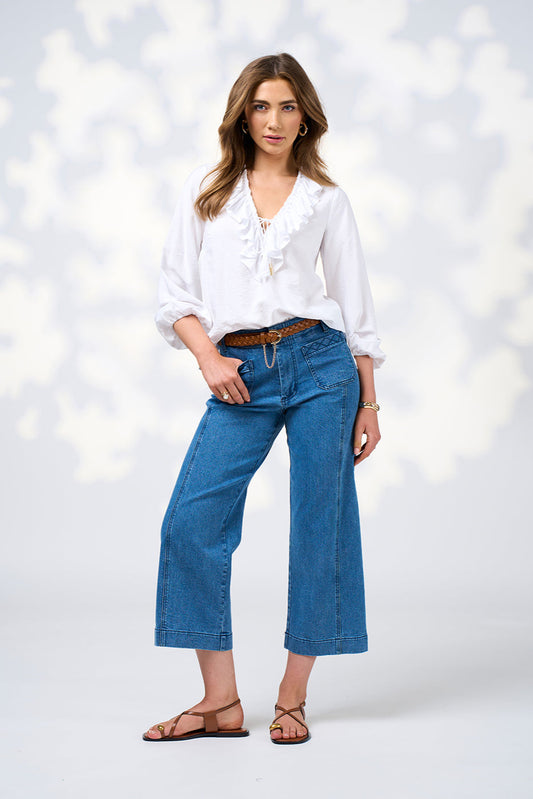 LOOBIES STORY EVIE BLOUSE - WHITE - THE VOGUE STORE