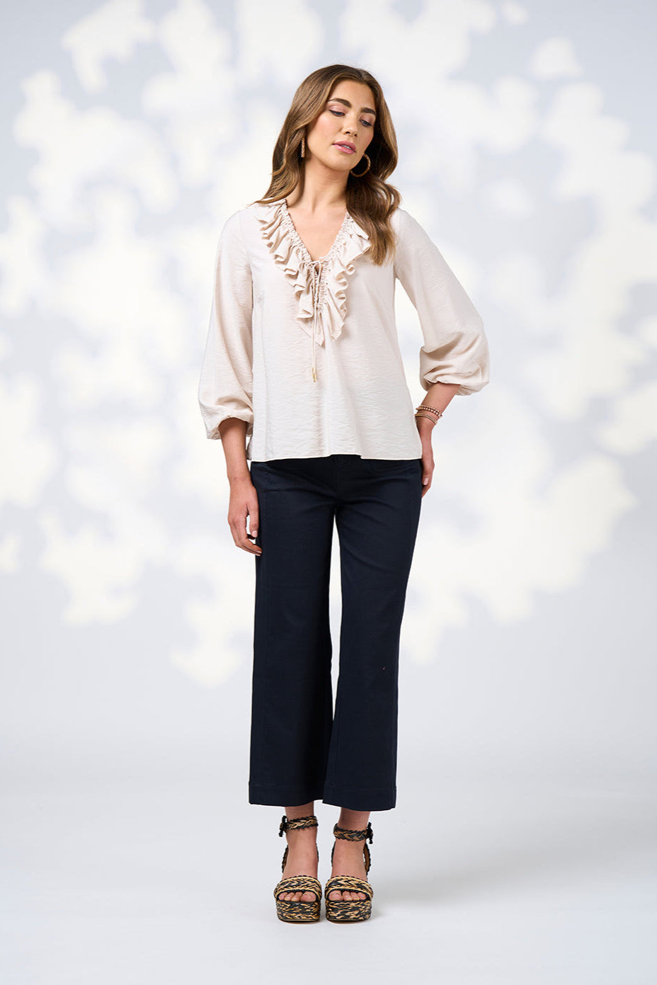 LOOBIES STORY EVIE BLOUSE - BONE - THE VOGUE STORE