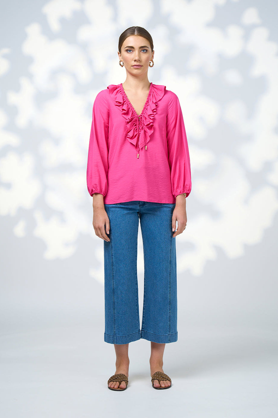 LOOBIES STORY EVIE BLOUSE - FUSCHIA - THE VOGUE STORE