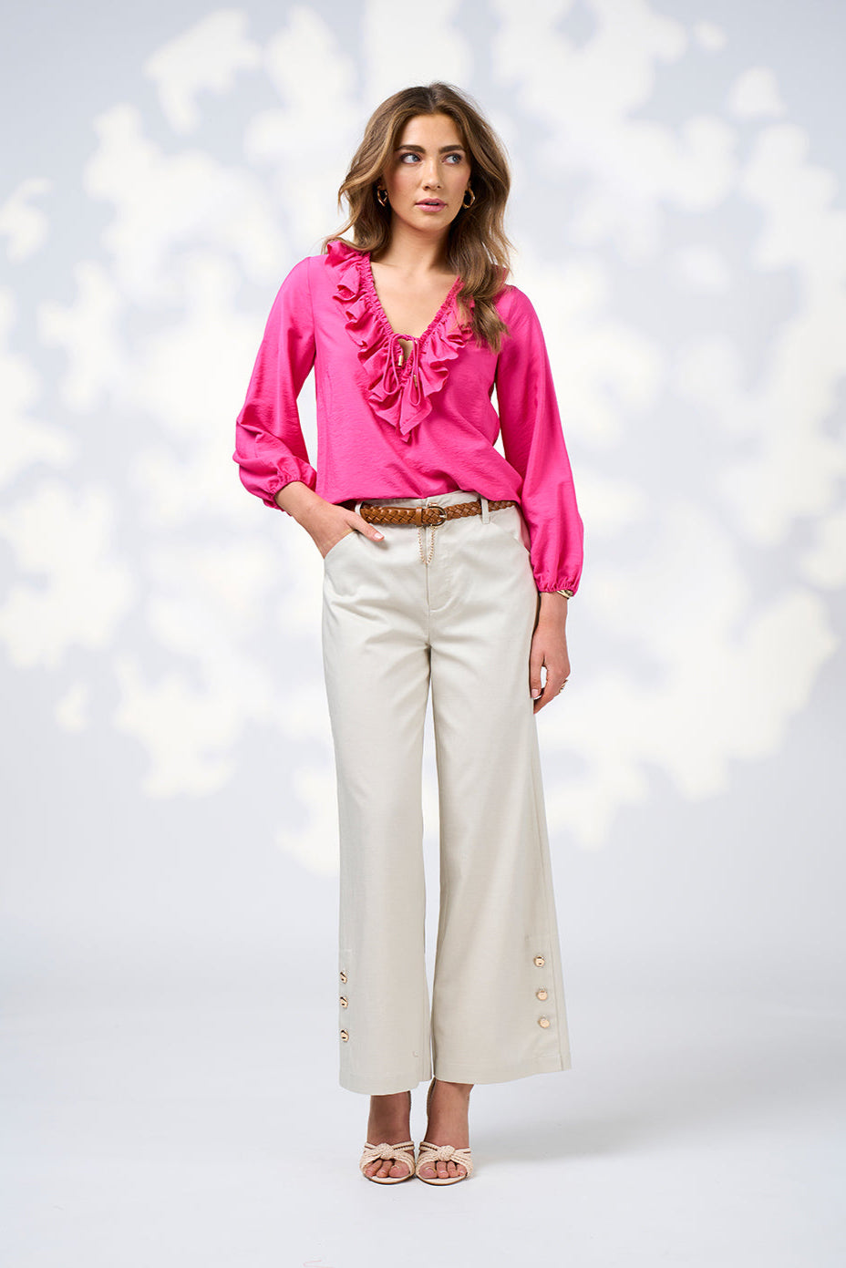 LOOBIES STORY EVIE BLOUSE - FUSCHIA - THE VOGUE STORE