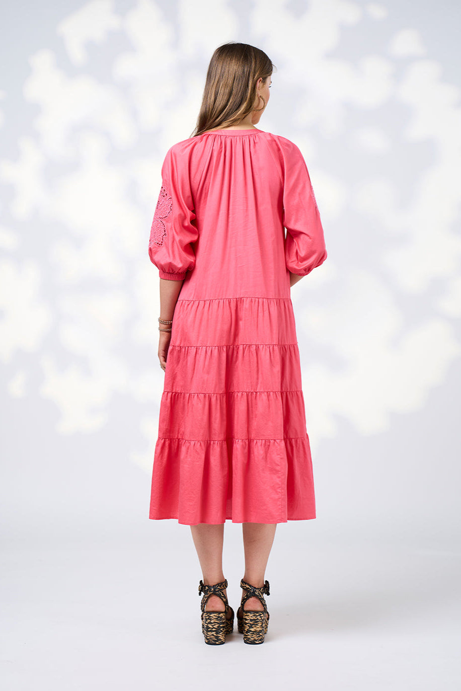 LOOBIES STORY CALLI MIDI DRESS - WATERMELON - THE VOGUE STORE