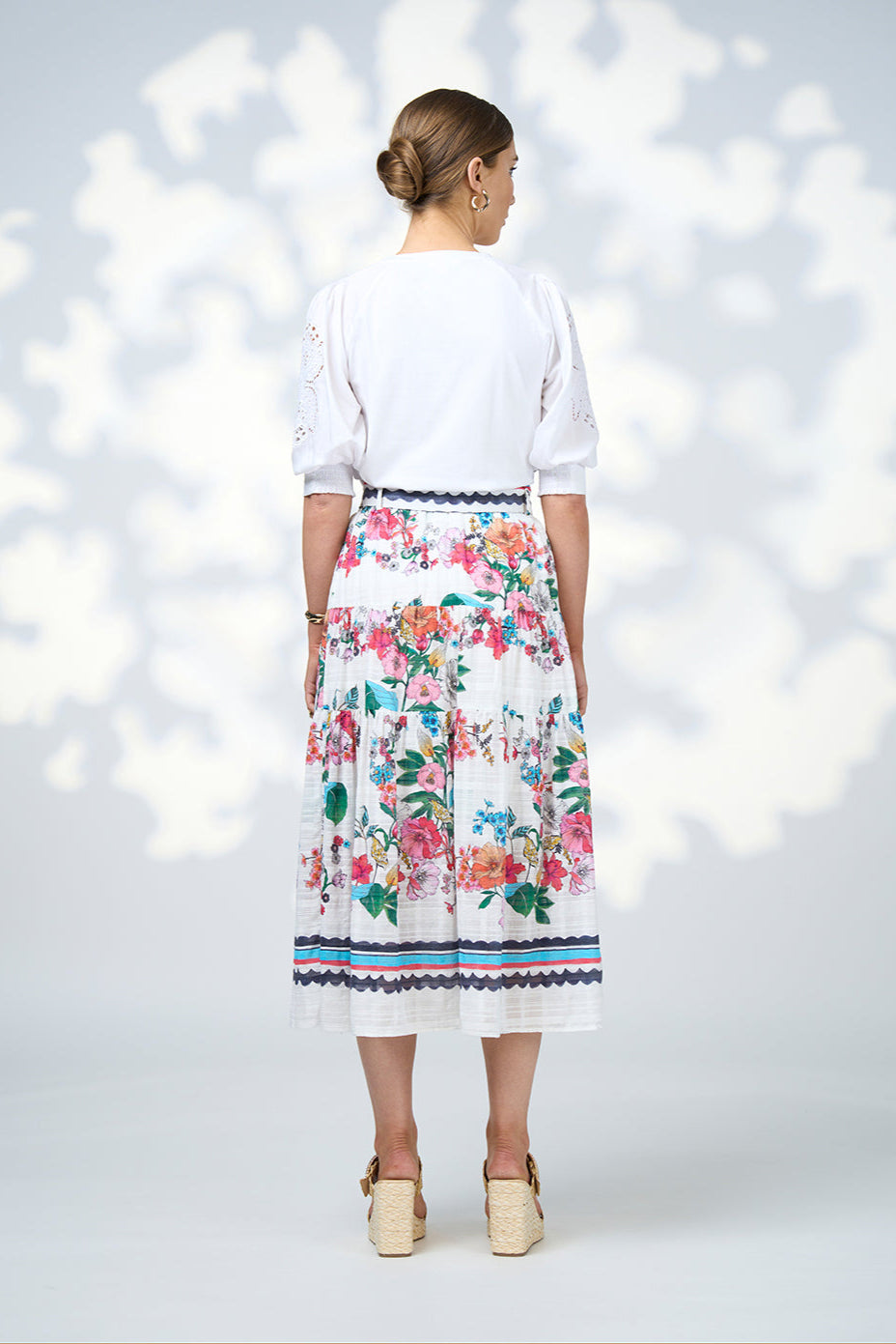 LOOBIES STORY PANDORA SKIRT - WHITE MULTI - THE VOGUE STORE