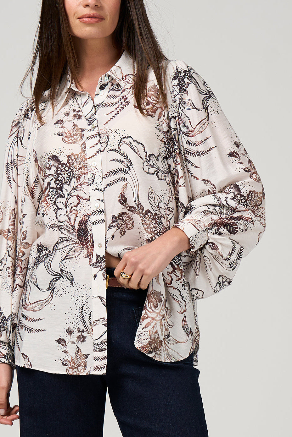 LOOBIE'S STORY OPULENCE SHIRT - WINTER WHITE - THE VOGUE STORE