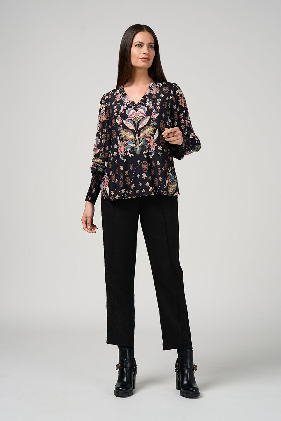 LOOBIES STORY ANTOINETTE BLOUSE - BLACK - THE VOGUE STORE