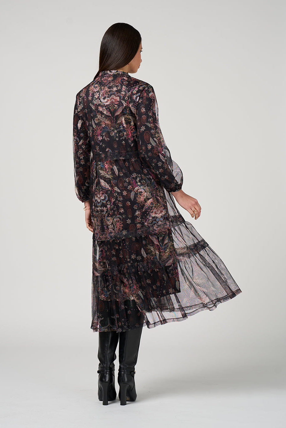 LOOBIE'S STORY ANTOINETTE TULLE DRESS - BLACK - THE VOGUE STORE