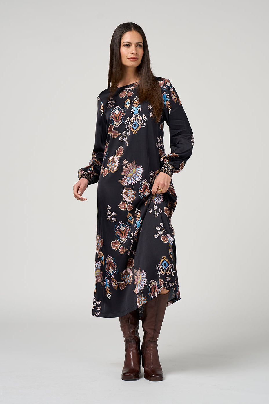 LOOBIES STORY GILDED LOTUS DRESS - THE VOGUE STORE