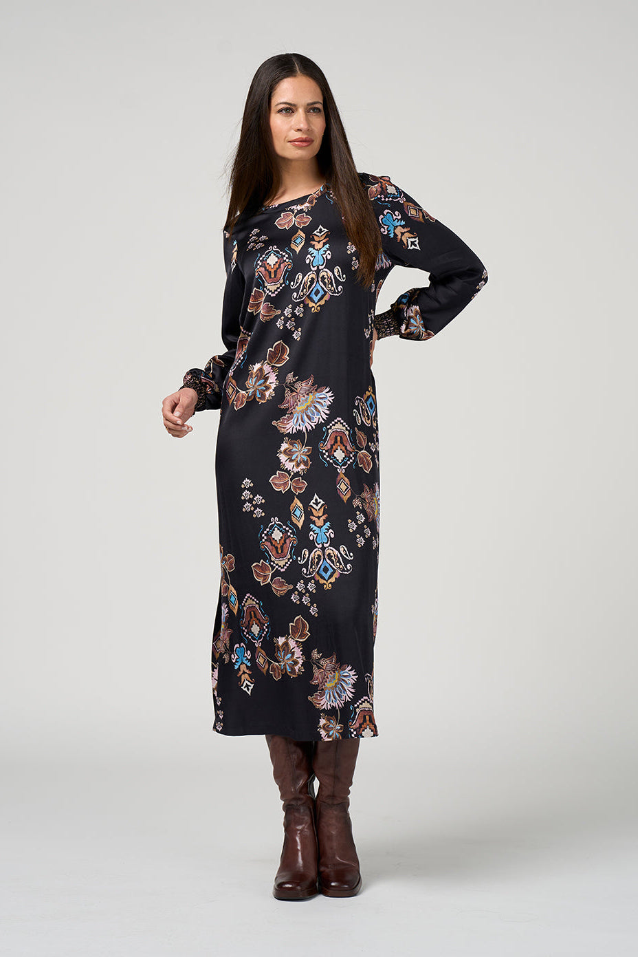 LOOBIES STORY GILDED LOTUS DRESS - THE VOGUE STORE