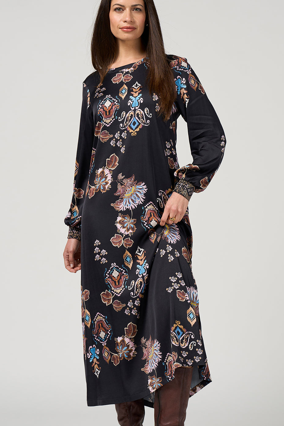 LOOBIES STORY GILDED LOTUS DRESS - THE VOGUE STORE