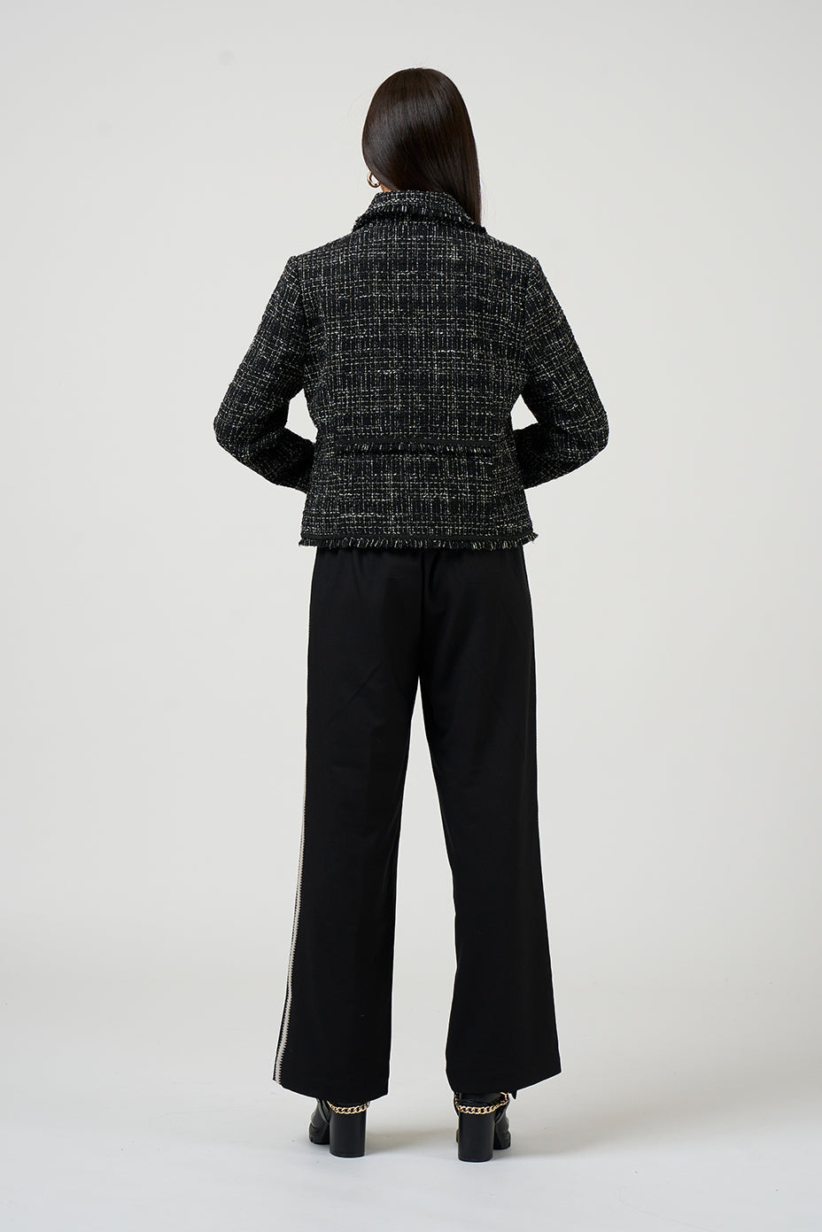 LOOBIES STORY INEZ JACKET - BLACK MULTI - THE VOGUE STORE