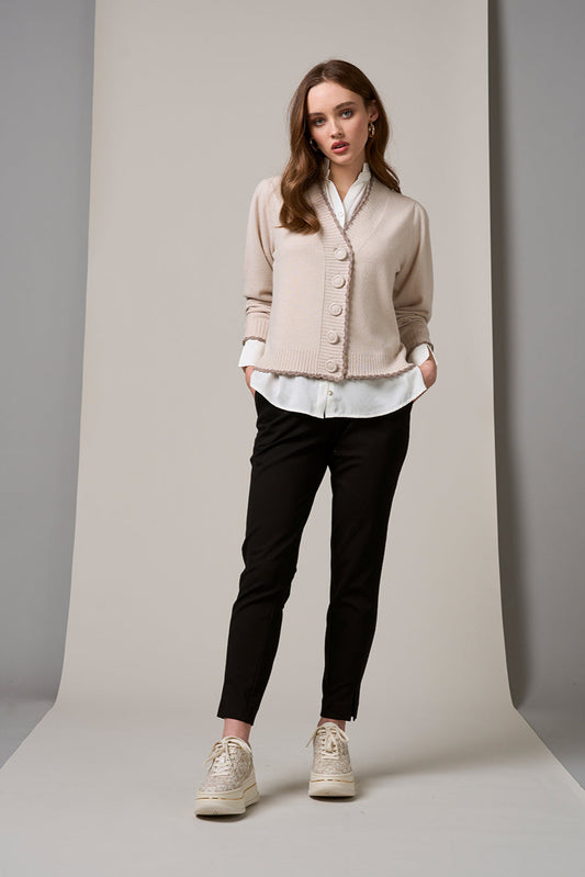 LOOBIES STORY ROSALIND CARDI - BONE - THE VOGUE STORE