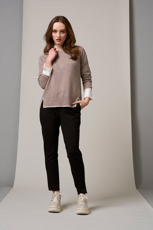 LOOBIES STORY ROSALIND SWEATER - WALNUT - THE VOGUE STORE